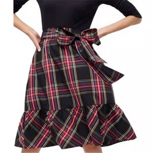 J. Crew Stewart tartan plaid bow waist skirt